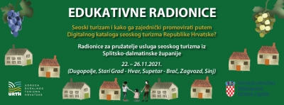 Poziv na prijavu za radionicu o seoskom turizmu u Splitsko-dalmatinskoj županiji do 22.11.2021.