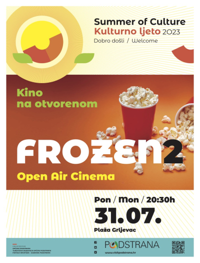 KULTURNO LJETO Večeras kino na otvorenom