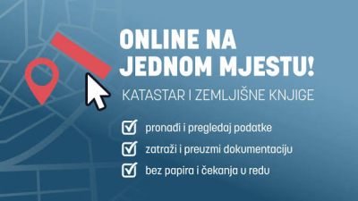 Oglas o otvaranju dijela zemljišne knjige K.O. Gornja Podstrana II. zona