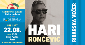 Kulturno ljeto - Hari Rončević večeras na portu u Sv. Martinu