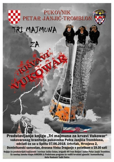 Predstavljanje knjige “Tri majmuna za krvavi Vukowar”