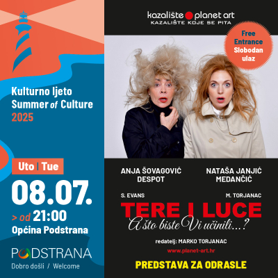 Kulturno ljeto - Večeras kazališna predstava za odrasle