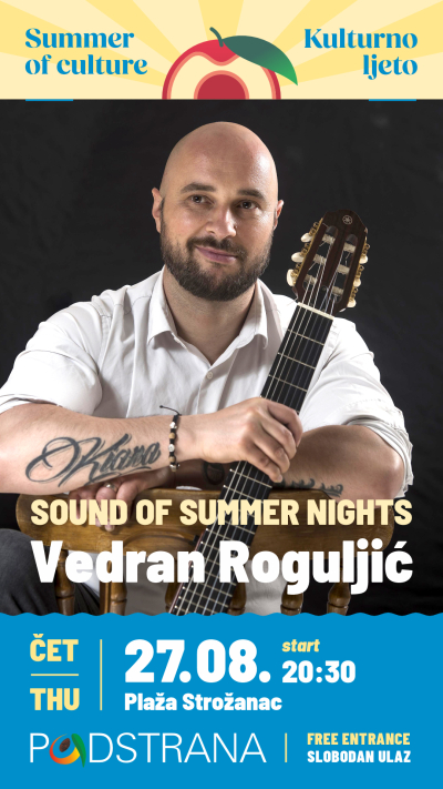 Kulturno ljeto - Večeras nastupa Vedran Roguljić