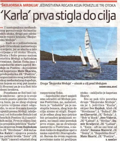 Jedriličarski klub Strožanac ponovno prvi na regati !
